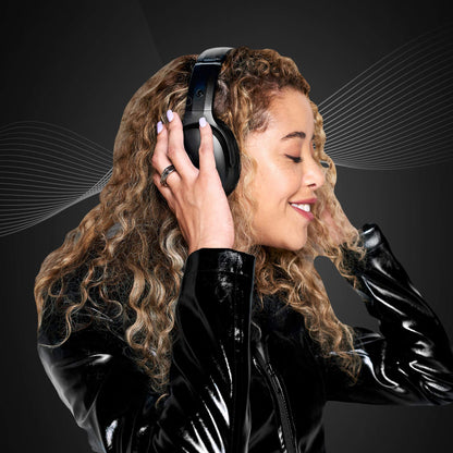 Skullcandy Crusher ANC Over-Ear Noise Canceling Wireless Headphones with Sensory Bass, 24 Hr Battery, Microphone, Works with Bluetooth Devices - Black