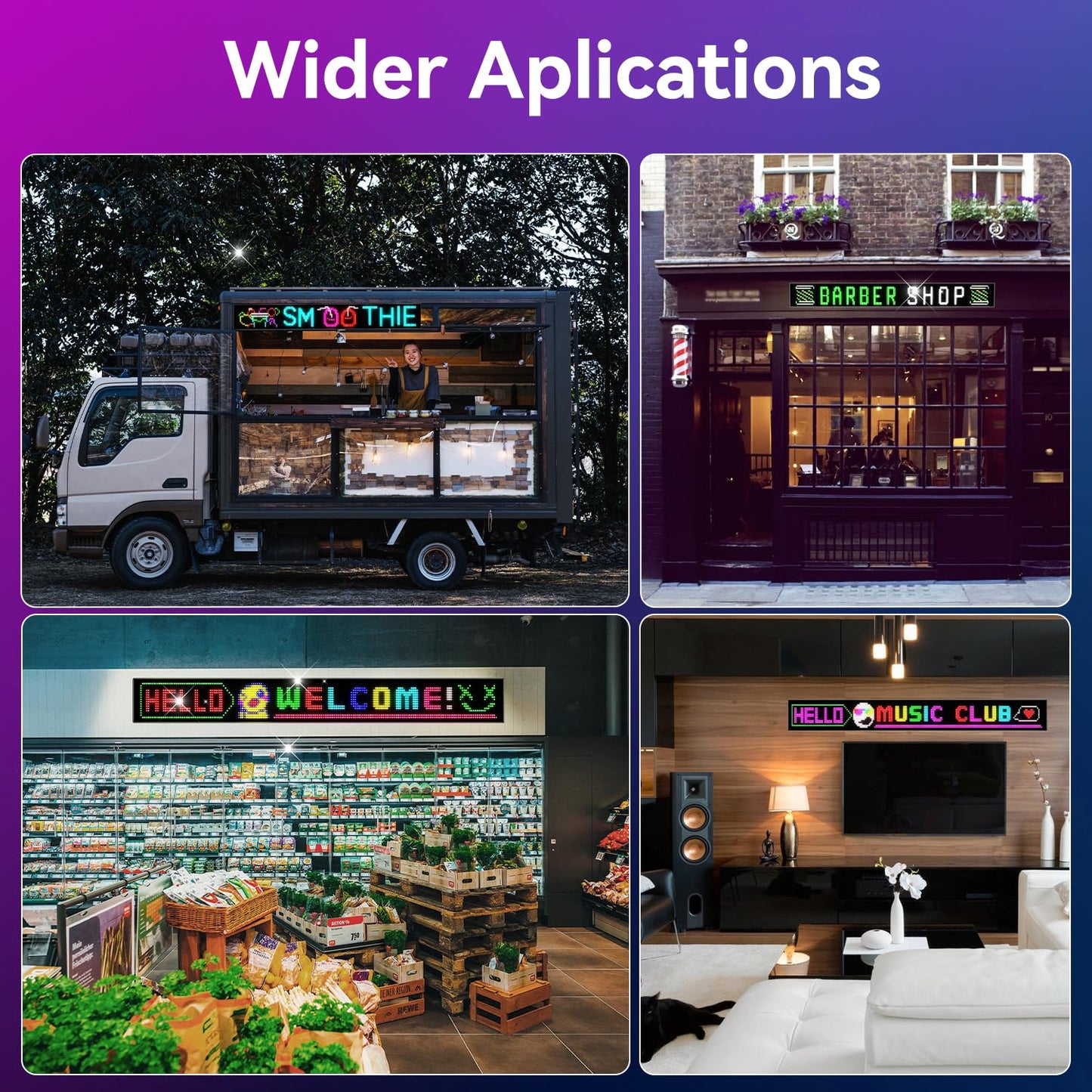 LED Sign - APP Control DIY Programmable Custom Sign Waterproof Flexible USB 5V 2A LED Open Sign Scrolling&Stationary Display for Window Ads,Parties Weddings Store Bar Hotel NEMGOME