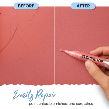Slobproof Refillable Touch-Up Paint Pen, Mess-Free, Reusable Wall Paint Repair Tool, Precise Application, DIY Home Improvement, Furniture, Arts and Crafts, Patented Design, Easy Storage, Pack of 5