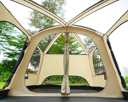 Vidalido 8-10 Person Camping Tent with 3 Door 2 Room Large Family Cabin Tents, Double Layer Waterproof Portable Glamping Tent, Big Tents for Outdoor Picnic Camping Hiking and Family Gathering