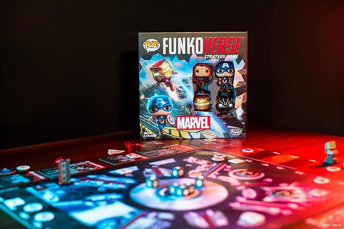 Funko Games Funkoverse: Marvel 100 4-Pack - Black Panther - Marvel Comics - Light Strategy Board Game for Children &amp Adults (Ages 10+) - 2-4 Players - Collectible Vinyl Figure - Gift Idea