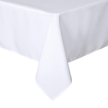 sancua Rectangle Tablecloth - 54 x 120 Inch - Water Resistant Spill Proof Washable Polyester Table Cloth, Decorative Fabric Table Cover for Dining Tables, Buffet Parties and Camping, White
