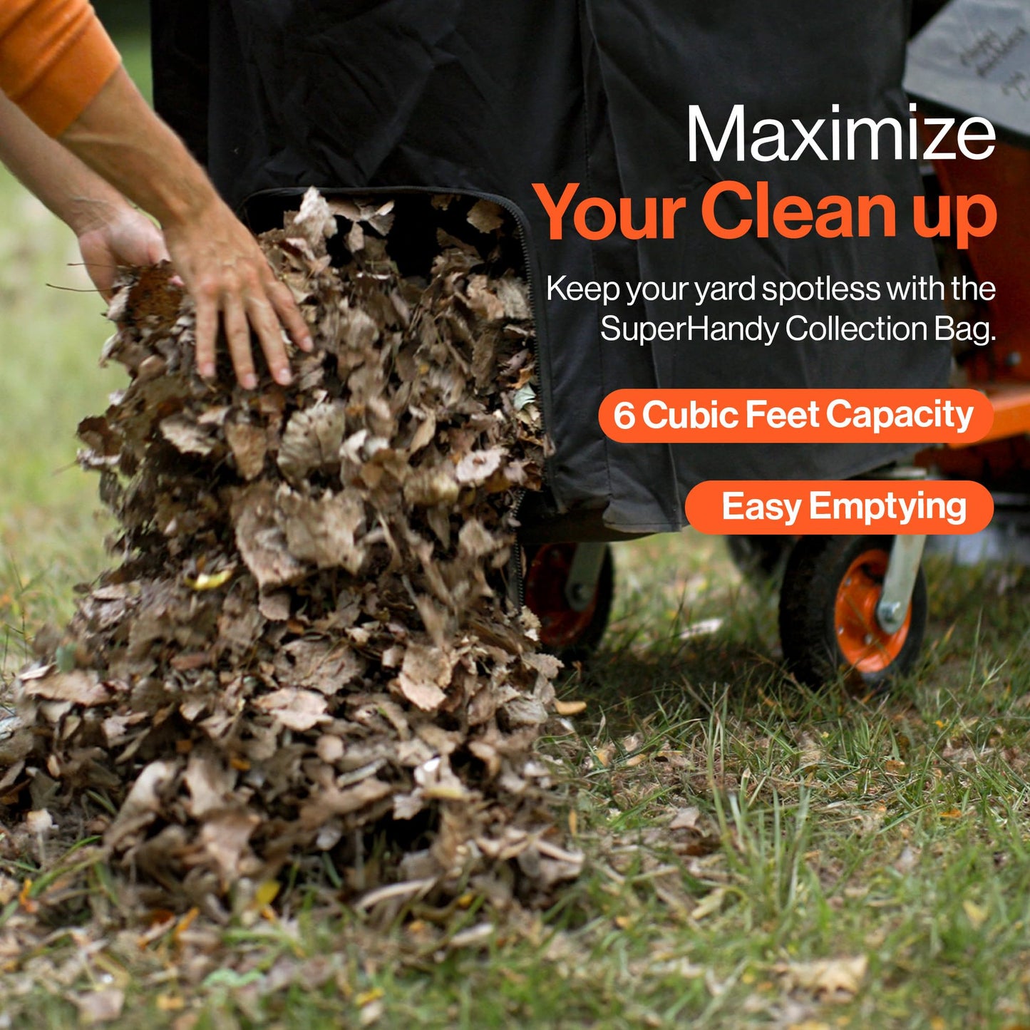 SuperHandy Leaf Vacuum & Wood Chipper - 7 HP 209CC Gas Engine, 10:1 Mulch Ratio, 6 Bushel Bag Capacity, Castor Wheels, Dual Function: Walk-Behind Leaf Vacuum Mulcher & Wood Chipper