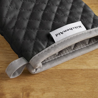 KitchenAid Asteroid Mini Oven Mitt Set, 5.5"x8", Black, 2 Piece