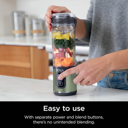 Ninja BC151BK Blast Portable Blender, Cordless, 18oz. Vessel, Personal Blender-for Shakes & Smoothies, BPA Free, Leakproof-Lid & Sip Spout, USB-C Rechargeable, Dishwasher Safe Parts, Black