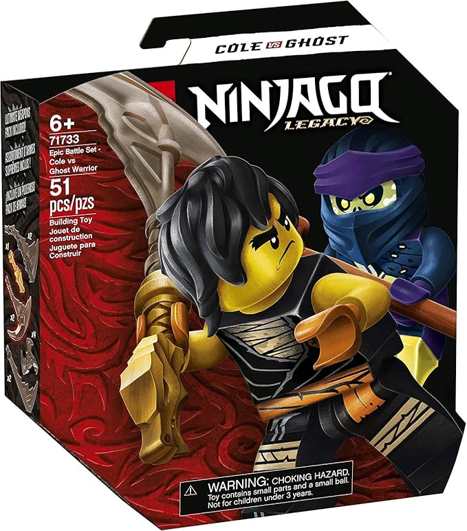 LEGO NINJAGO Epic Battle Set – Cole vs. Ghost Warrior 71733 Ninja Battle Toy Building Kit Featuring Minifigures New 2021 (51 Pieces)