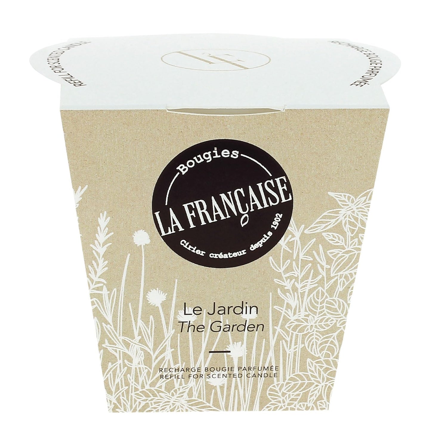 Bougies La Francaise - French-Made Scented Candle Refill - The Garden - Made in France, 200g, +/- 40-Hour Burn Time - ‎‎2.97 x 3.27 x 3.38 inches