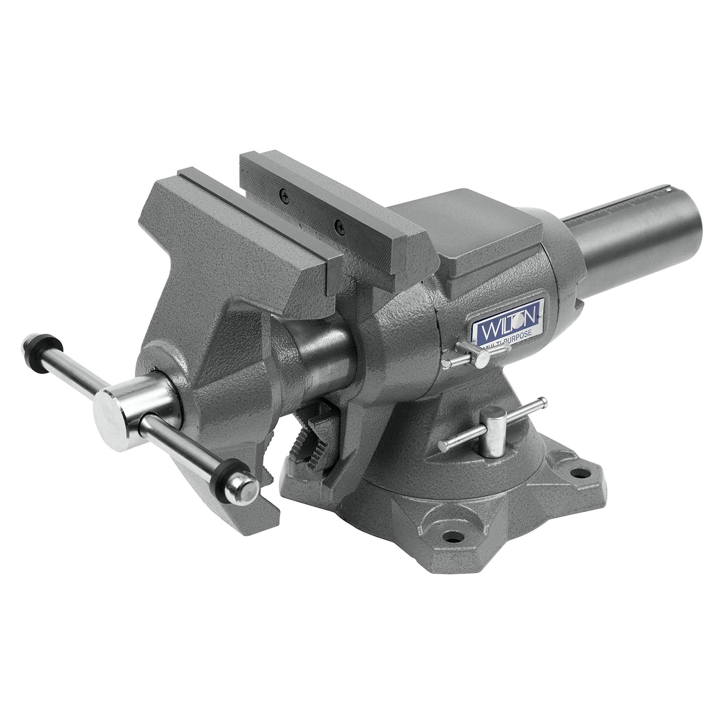 Wilton Multi-Purpose Bench Vise, 6-1/2" Jaw Width, 6-1/4" Jaw Opening, 3-1/4" Throat (Model 650P) & WEN Bench Grinder Stand, 32-Inch with Water Pot (4288T), Black