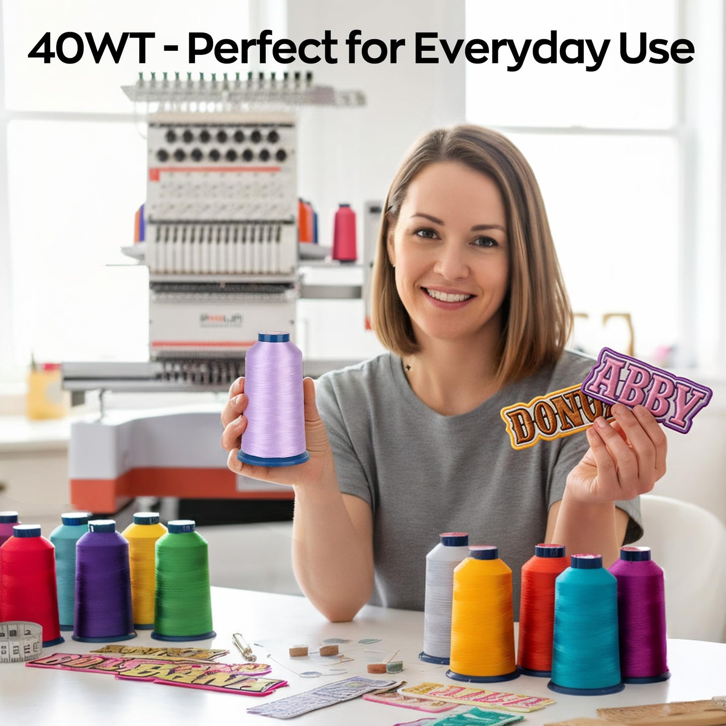 3D Embroidery Puffy Foam+ Cut Away Stabilizer 12" x 50 +60 Colors Embroidery Thread+ Magsnap Bobbins