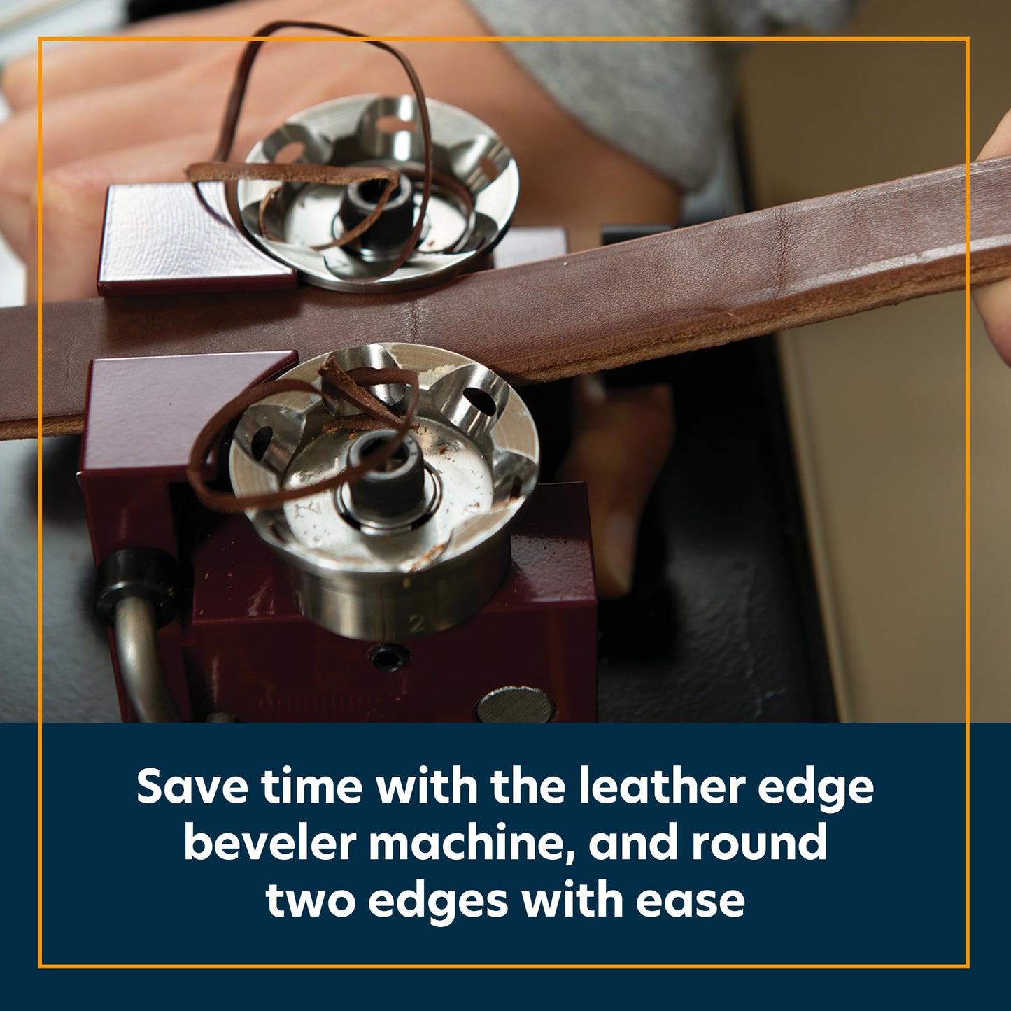 Weaver Leather Supply Master Tool Leather Edger, Manual Compact Edge Beveler, Fits 1/2" to 3" Strap Width, Leathercraft Tool for Belts, Bags, and More