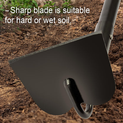 AgroPro Hoe Garden Tool, Heavy Duty Garden Hoe for Weeding, Metal Garden Hoe with Long Handle, 58 Inches