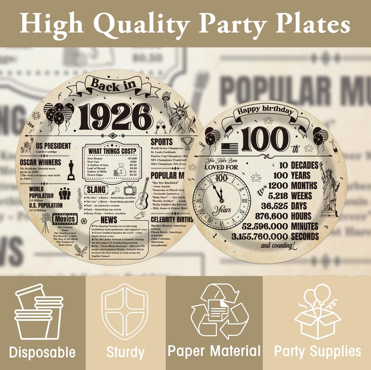 Hokinaa 1985 40th Birthday Decorations - 96 Pcs Black Rose Gold 40th Party Tableware Set, Cheers to 40 Years Disposable Paper Plate Napkin Fork for Women, Birthday Party Supplies Serves 24 Guests