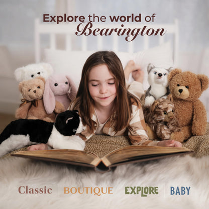 Bearington Bubsy Brown Teddy Bear Plush - 16" Light Brown Teddy Bear Toy with Ultra-Soft Plush Fur and Hand-Sewn Nose - Cuddly Stuffed Bear Gift for Kids, Babies, and Teddy Collectors