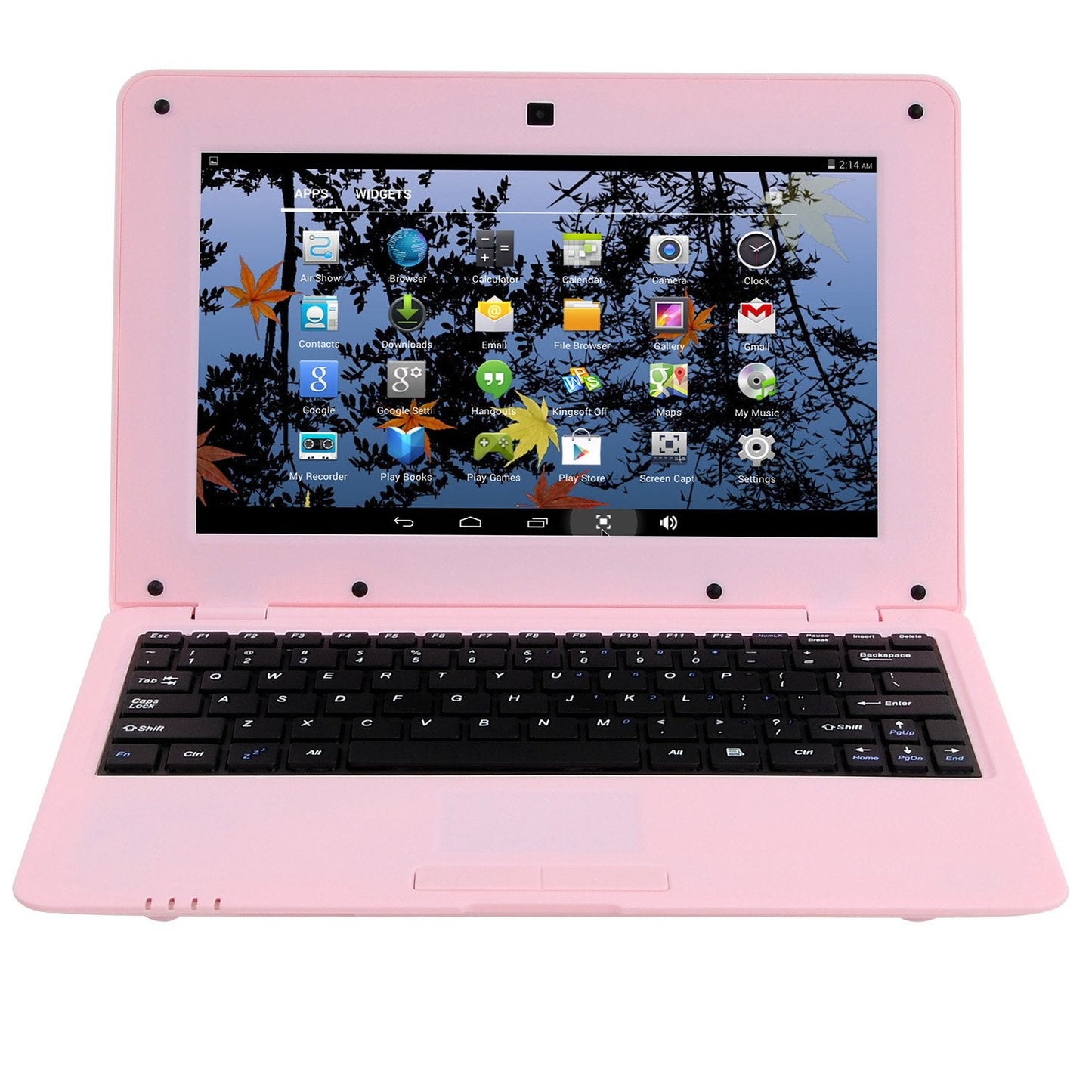 Goldengulf 2025 Version 10.1 Inch Portable 8GB Computer Laptop PC Quad Core Android 6.0 Mini Netbook Slim and Lightweight Notebook YouTube Player Flash (Pink)