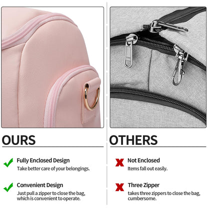 seyfocnia Convertible Travel Garment Bag, Carry On Garment Bag for Women, 2 in 1 Hanging Suitcase Suit Business Travel Bag Weekender Bag, Pink