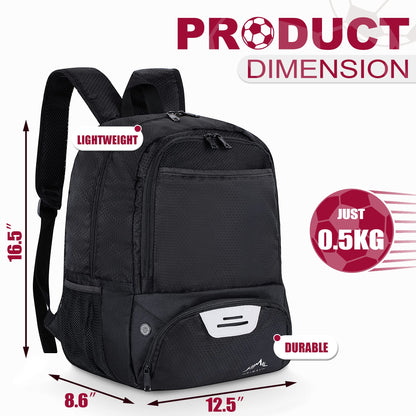 Himal Outdoors Soccer Bag-Backpack for Soccer,Backpack for Football & Volleyball & Handball,Sports Bag with Separate Cleat and Ball Holder