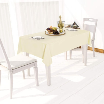 sancua 100% Waterproof Rectangle PVC Tablecloth - 54 x 54 Inch - Oil Proof Spill Proof Vinyl Table Cloth, Wipe Clean Table Cover for Dining Tables, Buffet Parties and Camping, Silver Grey