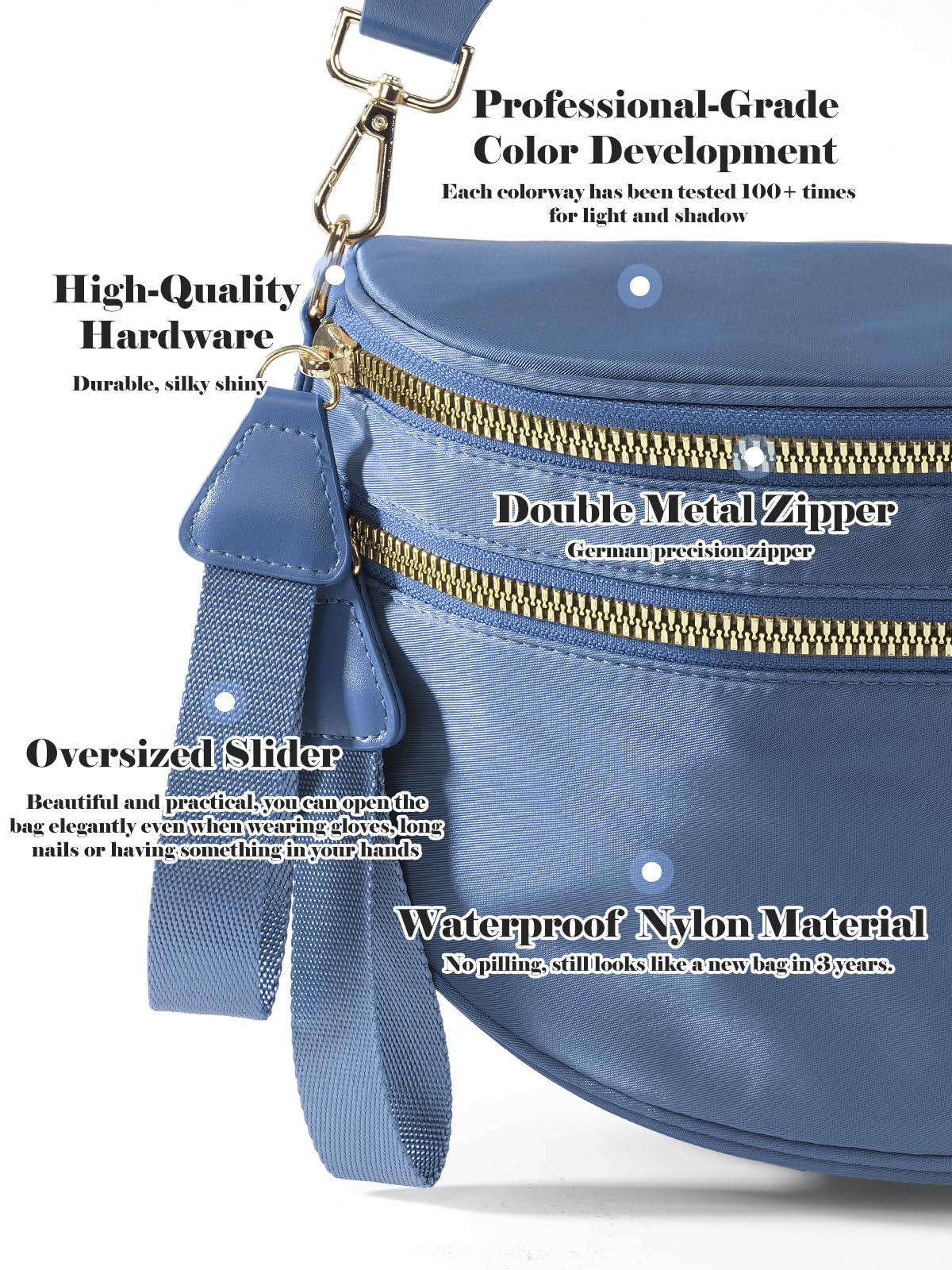 Pure Colour Crossbody Bag Bum Bag for Women,Spacious Purse Fanny Packs Belt Bag,Oversized Bum Bag (Colour Bum Bag-Beige)