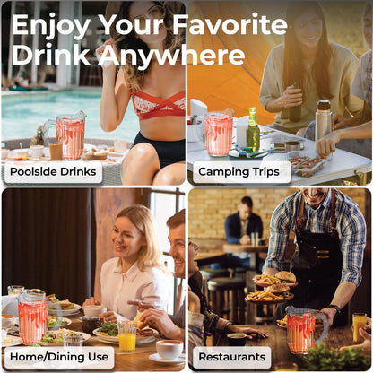 Restaurantware 60 Ounce Beer Pitcher - 1 Count - Chef 101 Durable Restaurant Pitcher - Hard Plastic, Serve Soda, Lemonade, Juice, Or Sangria, Clear Plastic Water Glass, For Bars, Parties, Or Homes,