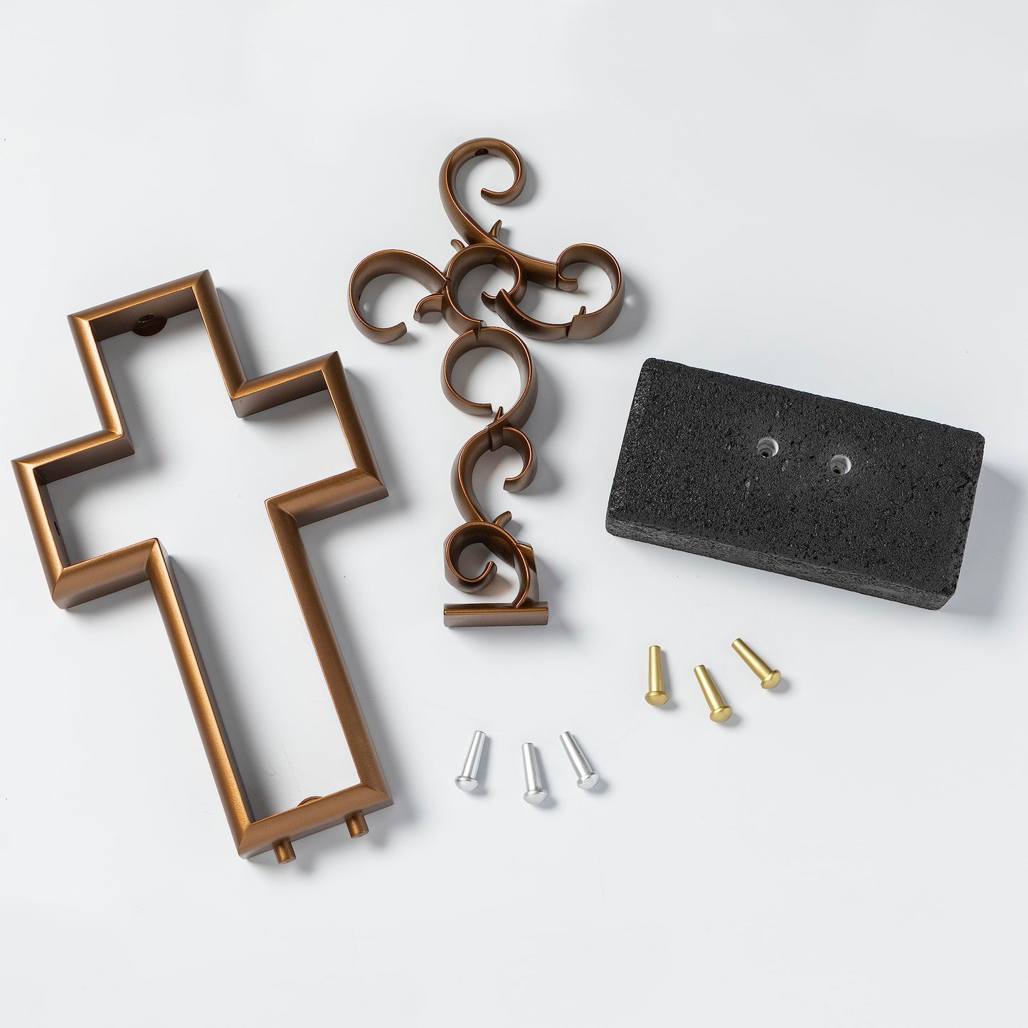 The Unity Cross® Antique Bronze Color Wedding Cross; Unity Candle Unity Sand Elegant Alternative
