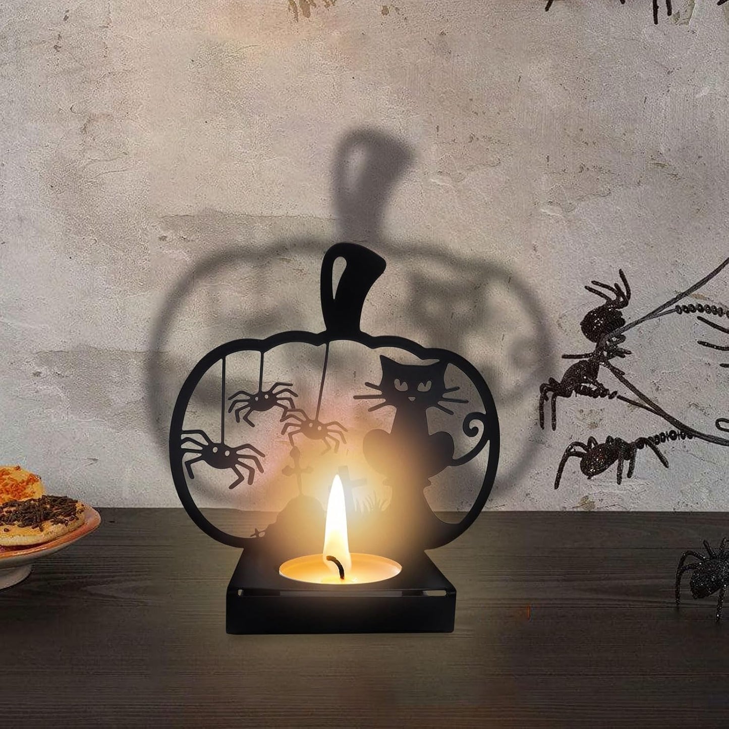 Candle Holders Bulk for Holiday Decor Indoor Outdoor Decorations for Halloween Party Table Kitchen Fireplace Bookshelf Desk Table Seasonal Display