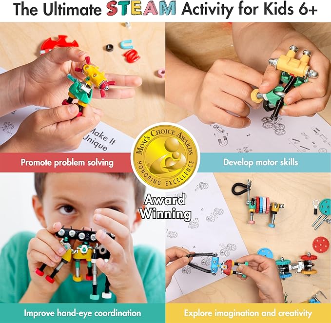 The Off Bits Educational STEM Toys for 6+: Robot Toy Building Sets 3-in-1 Engineering Kit for Boys and Girls Build Your Own STEM Building Toys with Endless Possibilities (Jumbo Kit)