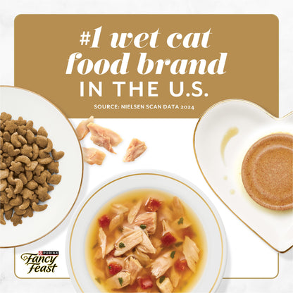 Purina Fancy Feast Petites Ocean Whitefish Entree With Tomato in Gravy Gourmet Wet Cat Food - (Pack of 12) 2.8 oz. Tubs