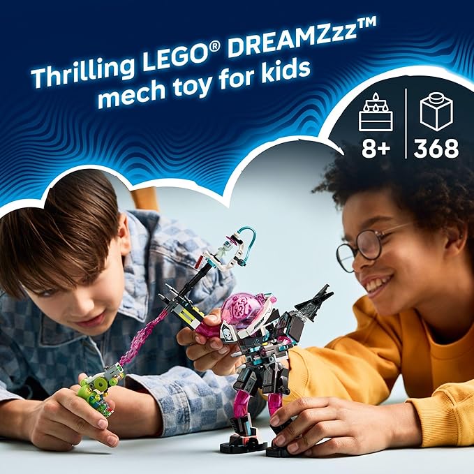 LEGO DREAMZzz Mateo vs. Cyber Brain Mech Robot Building Toy for Kids - Pretend Play Set W/Matteo &amp Dreamling Toy Figures for Boys &amp Girls Ages 8+ - 2 Ways to Build - Gift Idea for Birthdays -