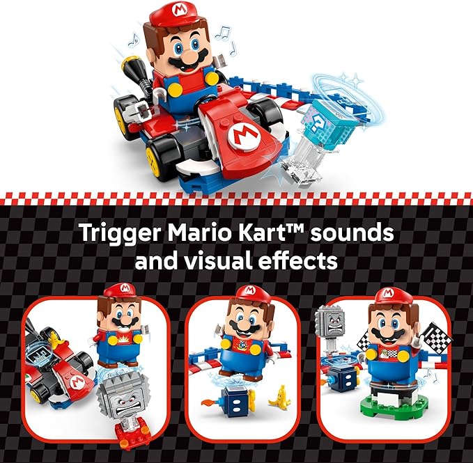 LEGO Super Mario: Mario Kart – Interactive Mario &amp Standard Kart Building Toy - Pretend Play Racing Playset for Boys &amp Girls Ages 7+ - Kids Birthday Gift Idea - 72043
