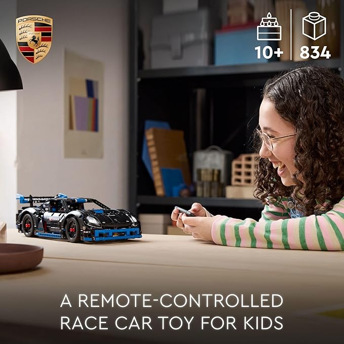LEGO Technic Porsche GT4 e-Performance Race Car Toy Remote Control Car with Authentic Details Interactive Model Porsche Gift for Kids Ages 10 and Up Who Love Luxury Vehicles 42176