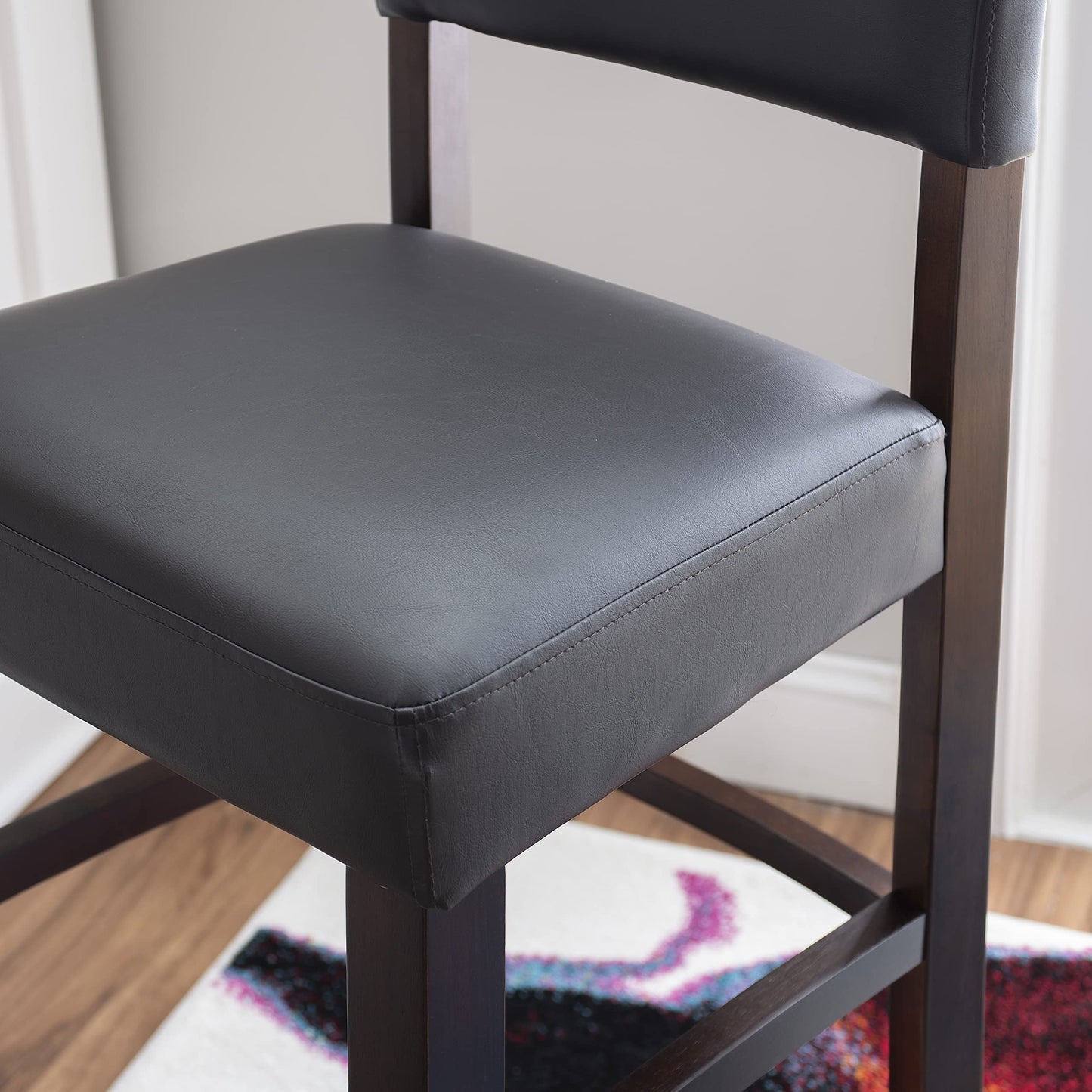 Linon Monaco Stool 30" Espresso