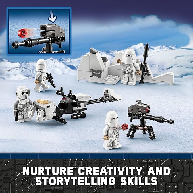 LEGO Star Wars Snowtrooper Battle Pack 75320 Set Building Toy with 4 Figures Blasters and Speeder Bike Gift Idea for Grandchildren Kids Boys and Girls Ages 6 and Up