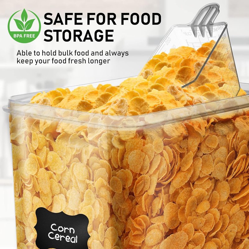 Flour Storage Container 2 PC [8.5L / 287 Oz] Extra Large Food Storage Containers with Lids - Airtight, Leak Proof, BPA-Free Plastic Flour Sugar Storage Containers - Bulk Storage for Kitchen & Pantry