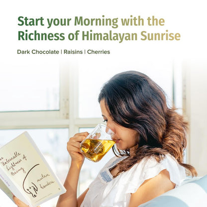 NEPAL TEA Organic Black Tea Bags from the Himalayas - 15 Pyramid Tea Bags, Single Origin from a Family Farm - Black Tea Bags with Loose Leaf Tea Inside (Himalayan Sunrise), 6 Pack