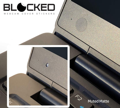 BLOCKED Stackable Webcam/Camera Vinyl Covers | 57 Low-Tack Restickable Webcam Sticker | 3-Sizes | Black 57-Pack (Muted Matte)
