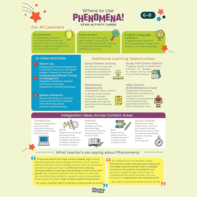STEM Activity Cards Ages 12+ | 100 Cards for Classroom Activities | Over 150 Hours of Hands-On Science Exploration | Teacher Must-Haves
