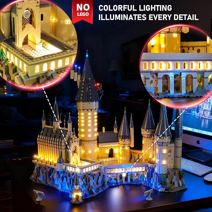 BRIKSMAX Led Lighting Kit for Harry Potter Hogwart's Castle - Compatible with Lego 71043 Building Blocks Model- Not Include The Lego Set