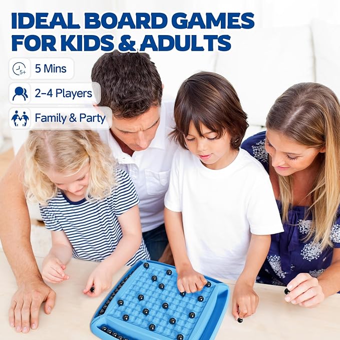 Magnet Game Magnetic Game for Kids and Adults Table Top Board Game for Kids 8-12 Magnet Chess Game 40Pcs for Family Games Night 2-4 Players