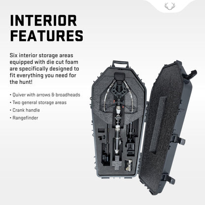 TenPoint Hard Case - Transportation, Storage & Protection for Crossbows - Airline Approved - 41” (L) x 21” (W) x 13.75” (D)