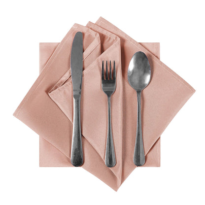 Bailarina Cloth Napkins Set of 120,17x17 inches Dinner Napkins Cloth Washable,Polyester Square Table Cloth Napkin Bulk with Hemmed Edges Ideal for Banquets, Parties and Weddings-Dusty Pink