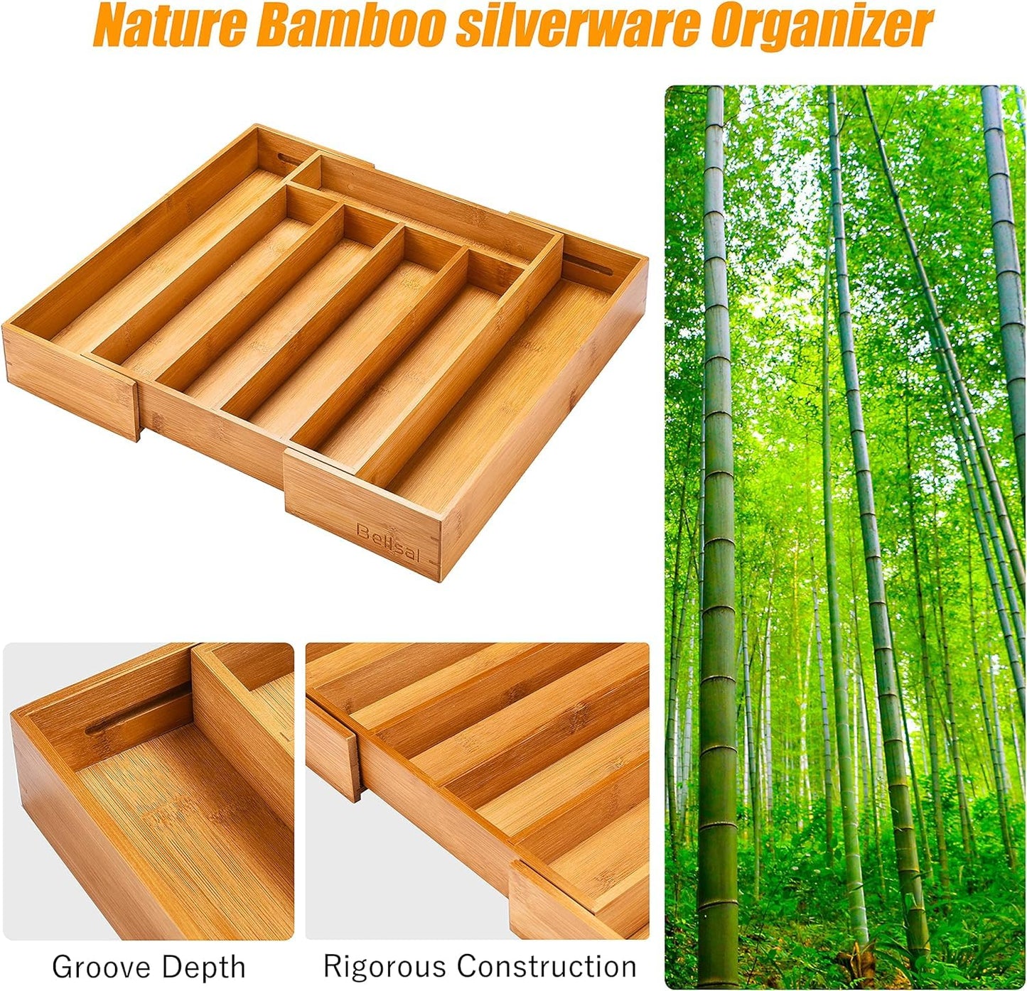 Kitchen Silverware Drawer Organizer and Storage Cabinet Utensil Rack Bathroom Counter Vanity Extra Large Big Cooking Drawer Organizers Countertop Pantry Storage Cabinet Best Kitchen Must Haves 2025