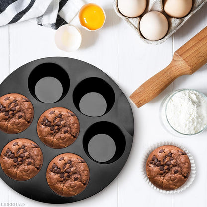 Air Fryer Muffin Pan by [Brand Name] - 7-Cup Silicone Mold for Egg Bites | Heat Resistant & Nonstick