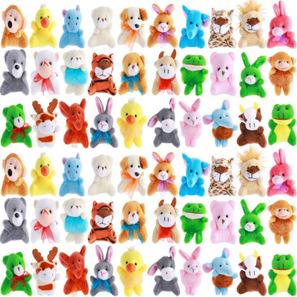 Skylety 60 Pack Animals Mini Plush Party Favors, Cute Small Plush Stuffed Animal Keychain Toy in Bulk for Carnival Prizes, Easter Basket Stuffers, Classroom Reward, Kindergarten Goodie Bag Fillers