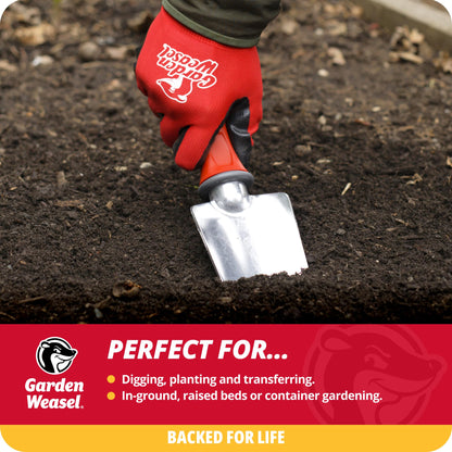 Garden Weasel Garden Trowel | Plant, Dig and Cultivate | Planting and Gardening Hand Digging Tool, Heavy Duty Trowel, Mini Gardening Shovel | 91365