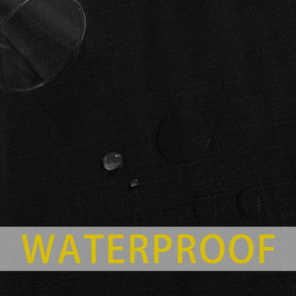 sancua 100% Waterproof Round PVC Tablecloth - 70 Inch - Oil Proof Spill Proof Vinyl Table Cloth, Wipe Clean Table Cover for Dining Tables, Buffet Parties and Camping, Black