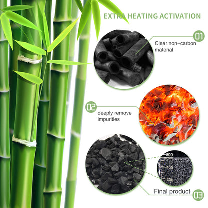 6 Pack Bamboo Charcoal Air Purifying Bag, Activated Charcoal Bags Odor Absorber, Moisture Absorber, Natural Car Air Freshener, Shoe Deodorizer, Odor Eliminators For Home, Pet, Closet