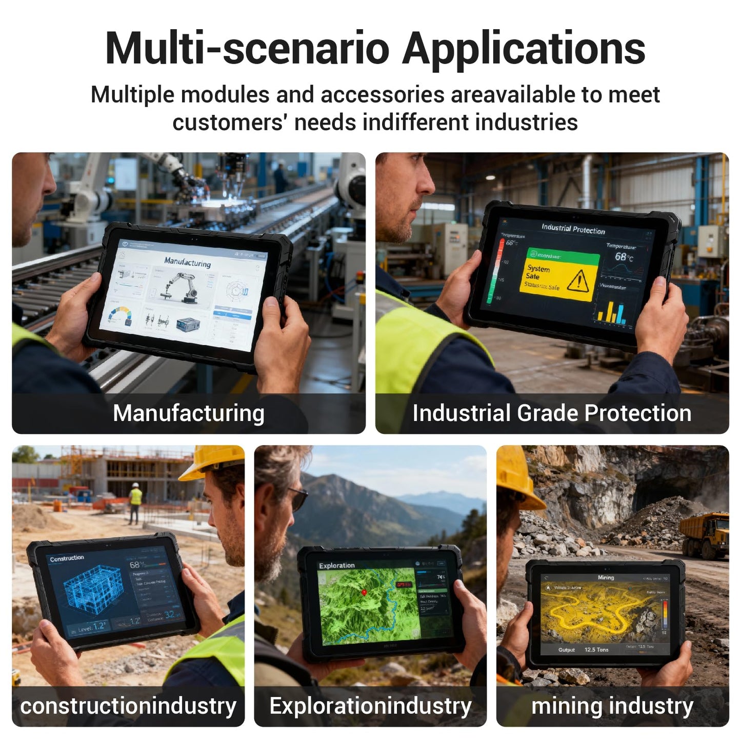 Rugged Tablet PC-HEIGAOLAPC Industrial Tablet Computer 10.1" Win11 Pro, IP67 Waterproof, Shockproof & Dustproof, 8000mAh Battery, N100 Processor, 8GB RAM 128GB SSD,4G LTE,GPS,1280*800, Type-C, RS232