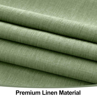 Smiry Rectangle Table Cloth Linen Textured, Waterproof Spillproof Anti-Wrinkle Burlap Tablecloth, Washable Decorative Fabric Table Cover for Dining, Party, Banquet, 52 x 70 Inch, Sage Green