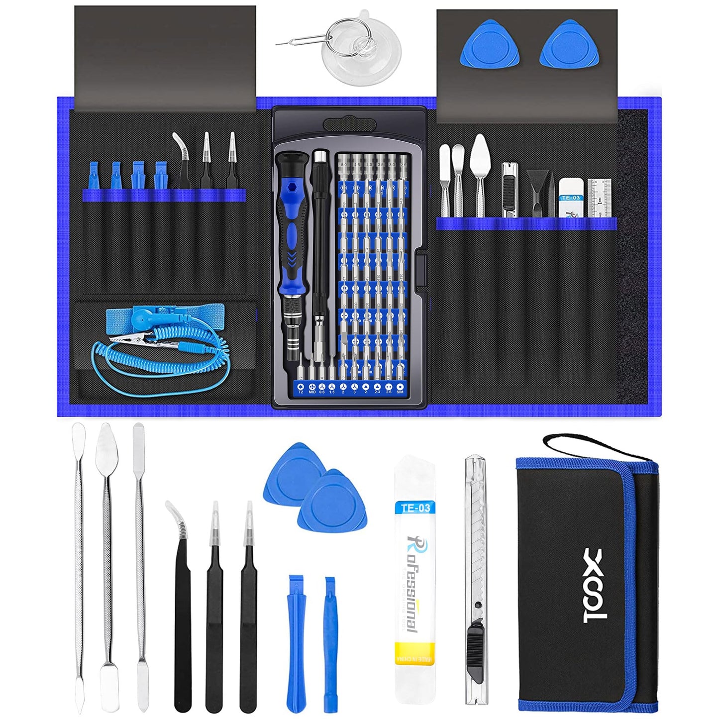 XOOL 132 in 1 Precision Screwdriver Set with Magnetic Driver Kit Professional Electronics Repair Tool Kit for Computer, PC, Mac-Book, Laptop, Tablet, iPhone, Xbox, Game Console