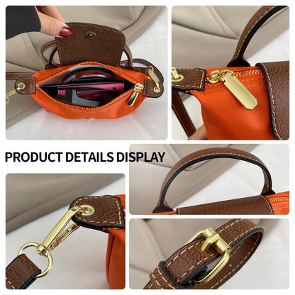 Mini Crossbody Bag for Women - Adjustable Strap Shoulder Purse, Small Spacious Tote with Zipper Pockets for Phone Wallet Keys 7.5in Baby Blue